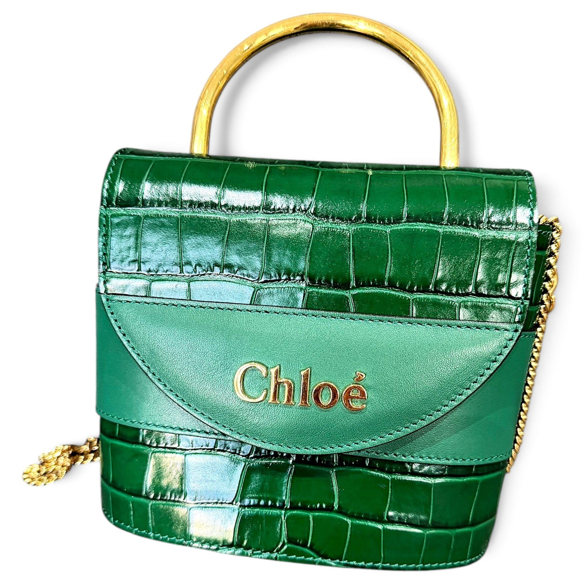 Aby Lock leather handbag