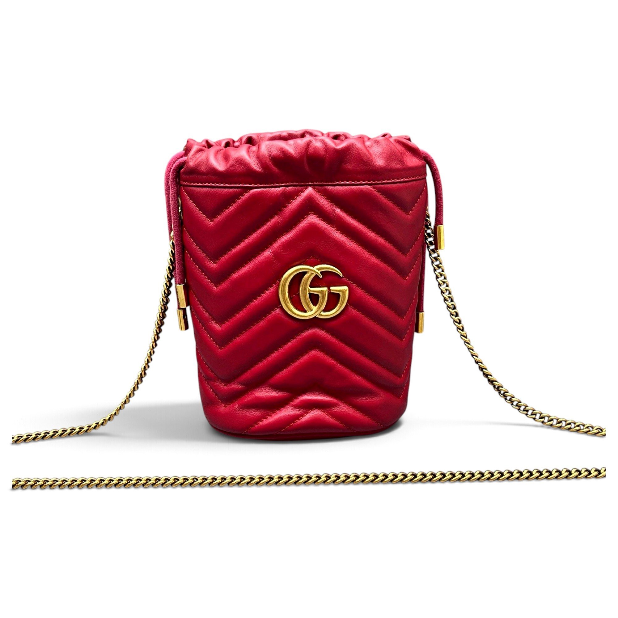 GG Marmont Chain Bucket leather bag