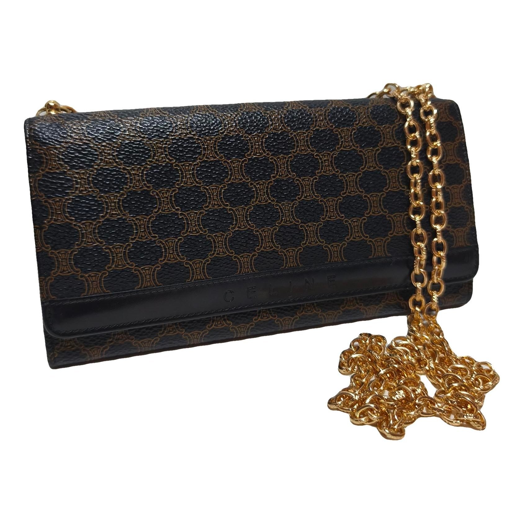 Leather clutch bag