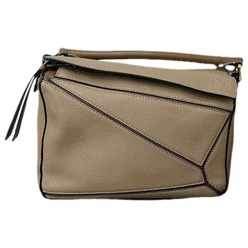 Puzzle leather handbag