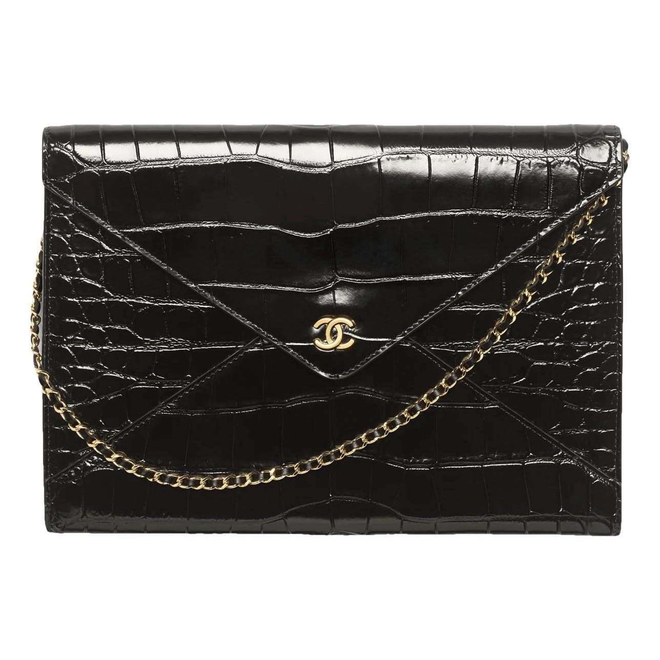 Leather clutch bag