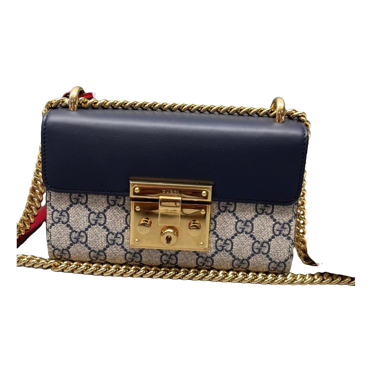Padlock leather handbag