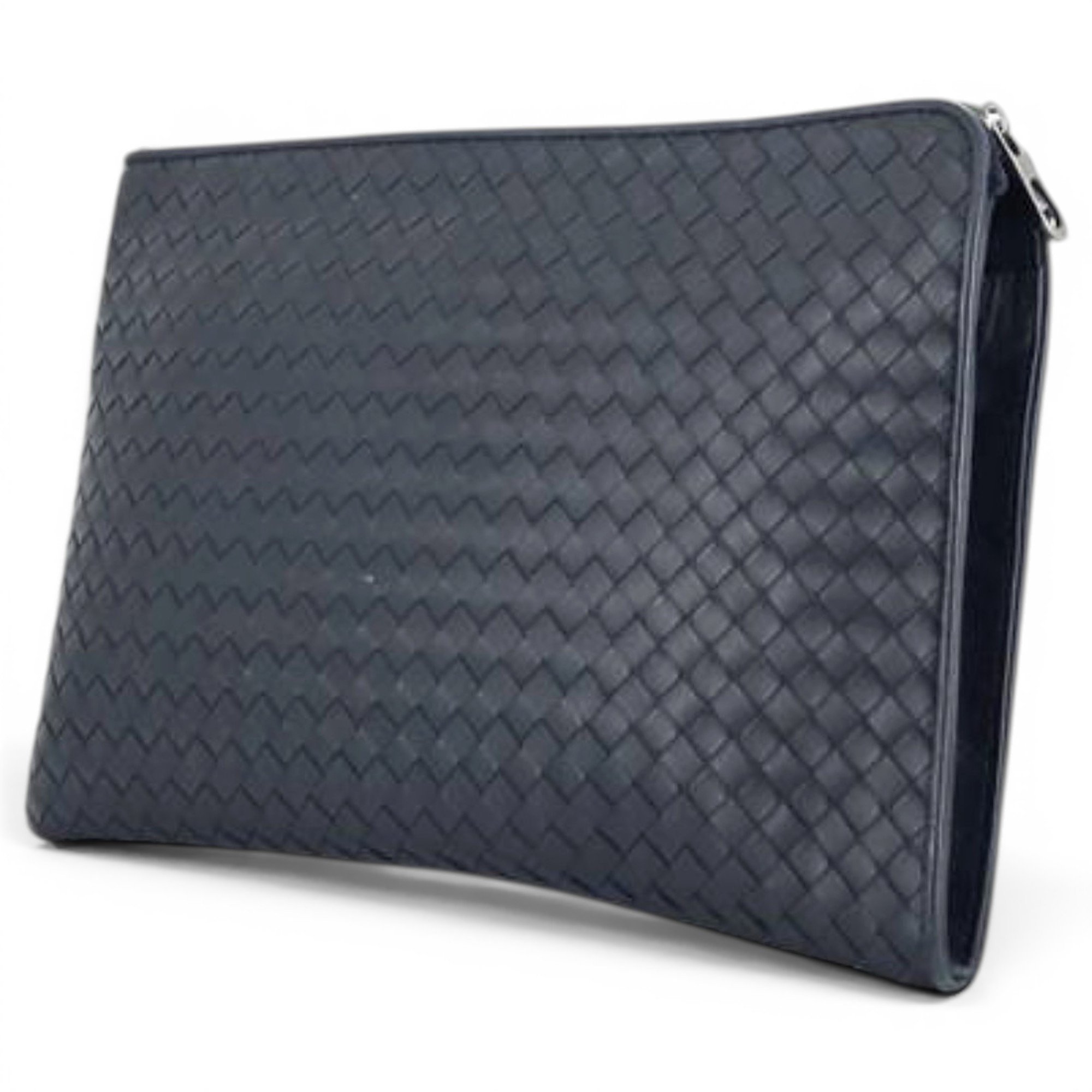 Leather clutch bag