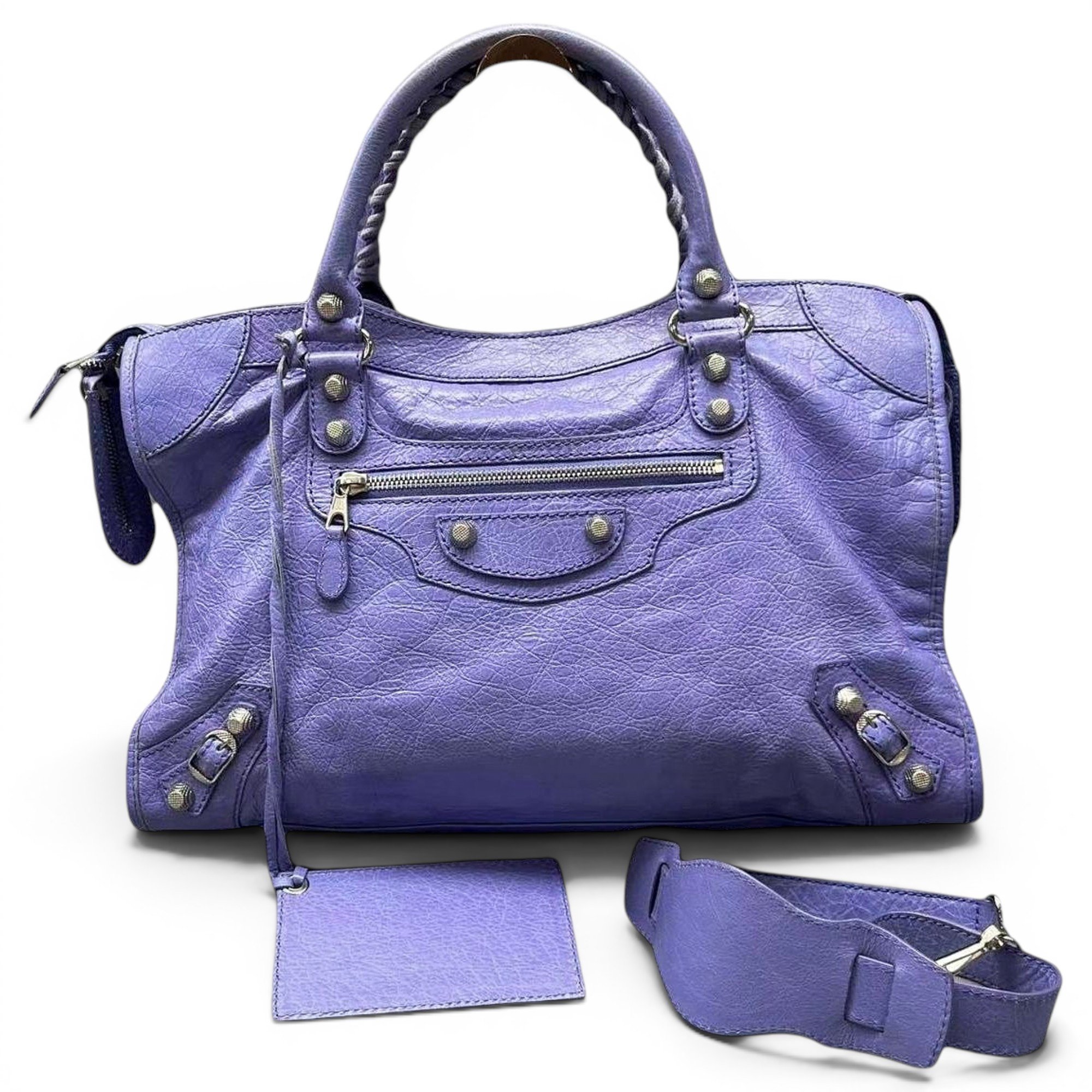 Classic Metalic leather handbag