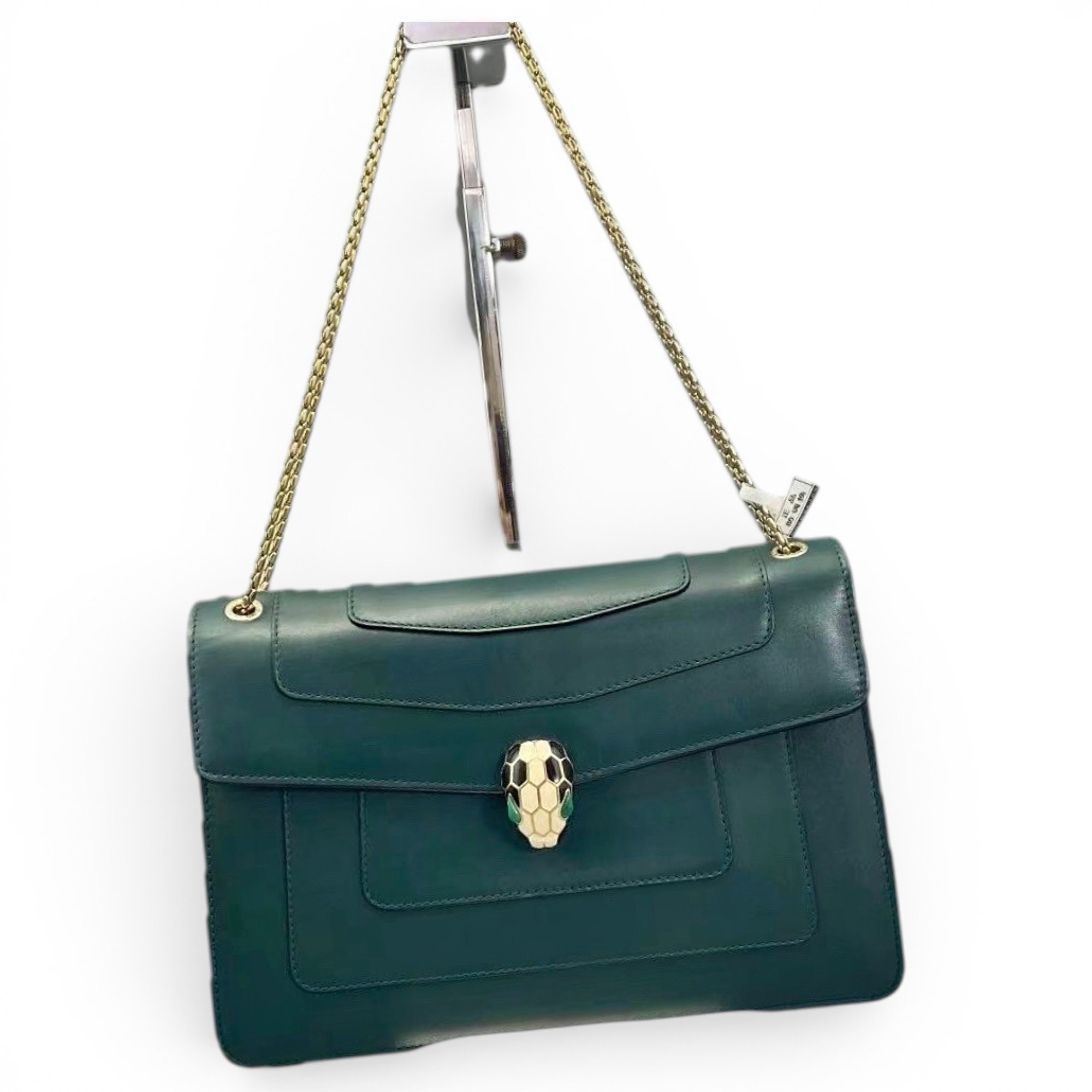 Serpenti leather handbag