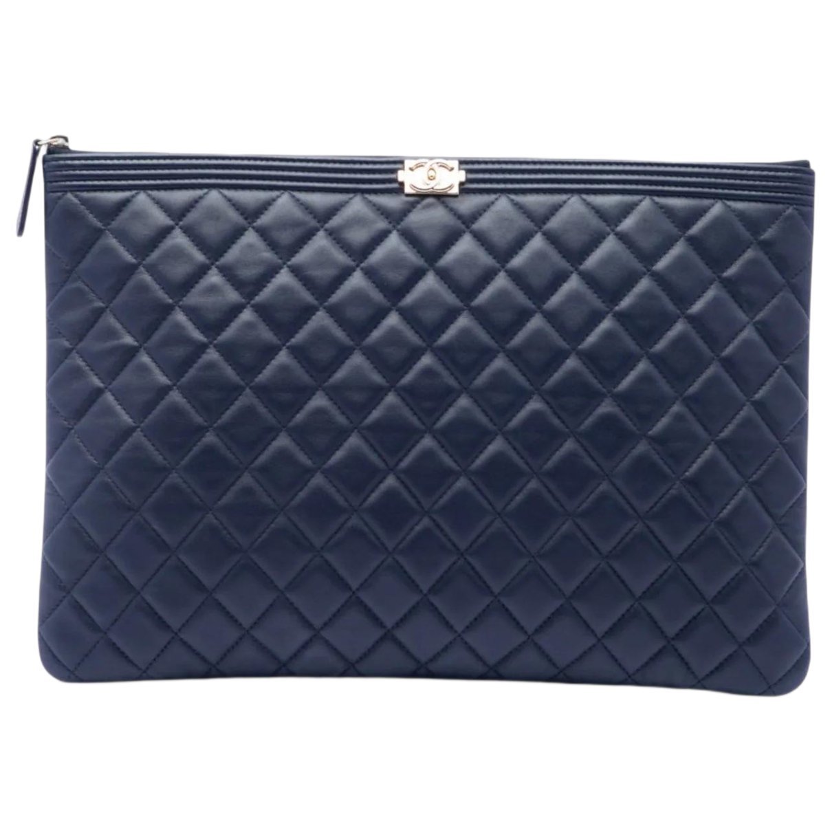 Boy leather clutch bag