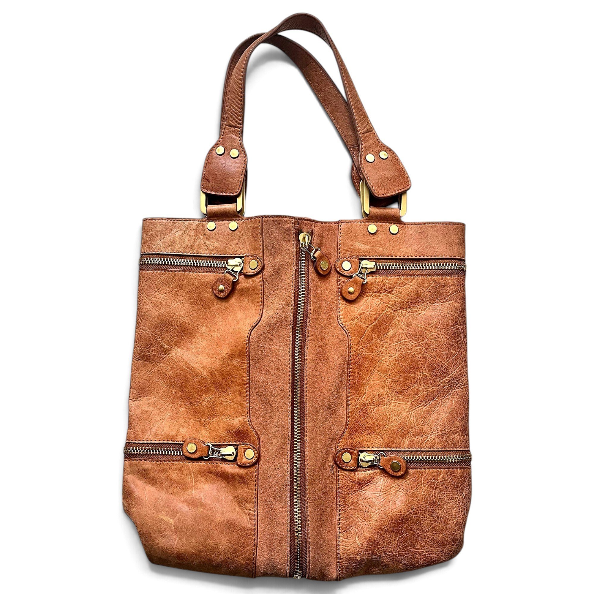 Leather tote