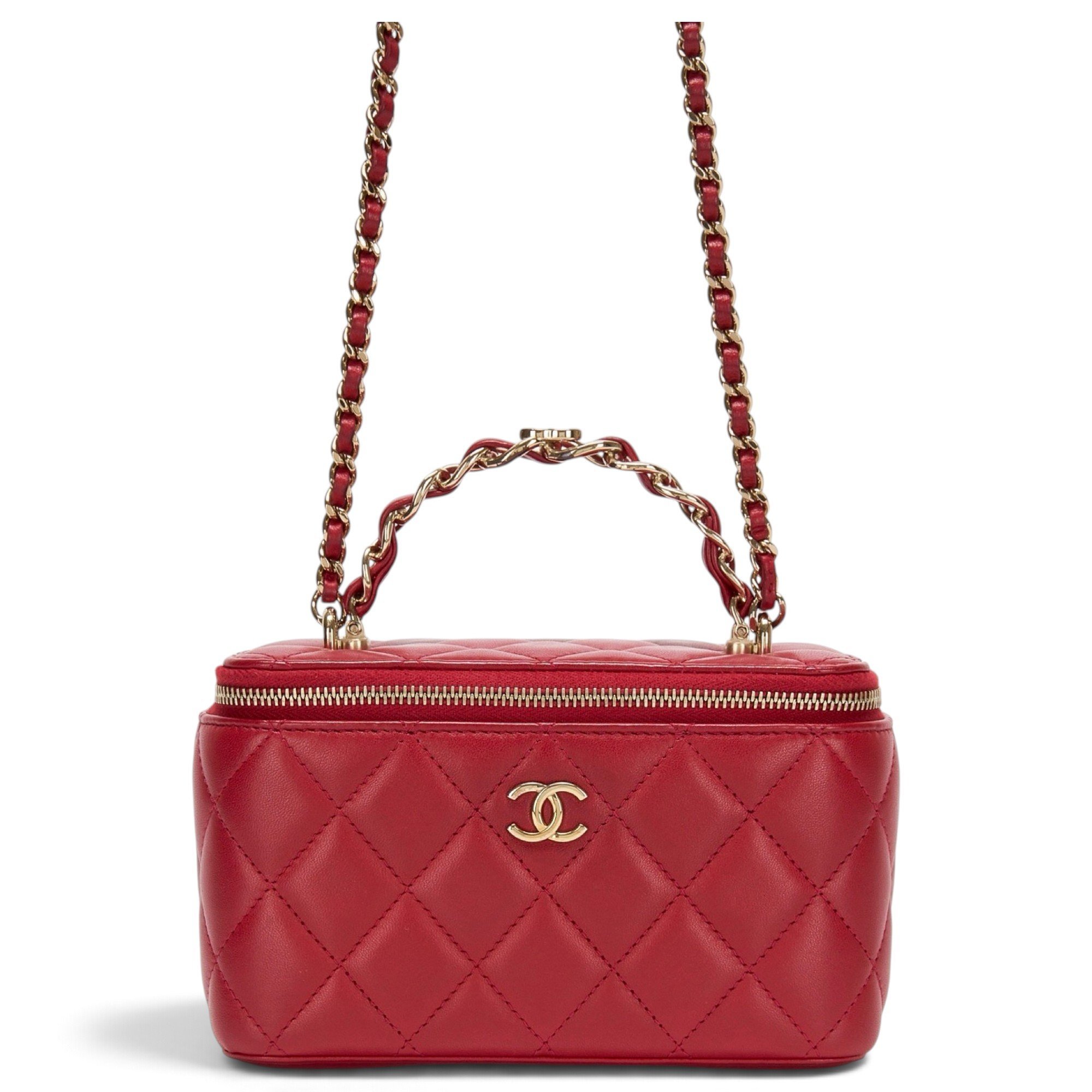 Vanity leather handbag