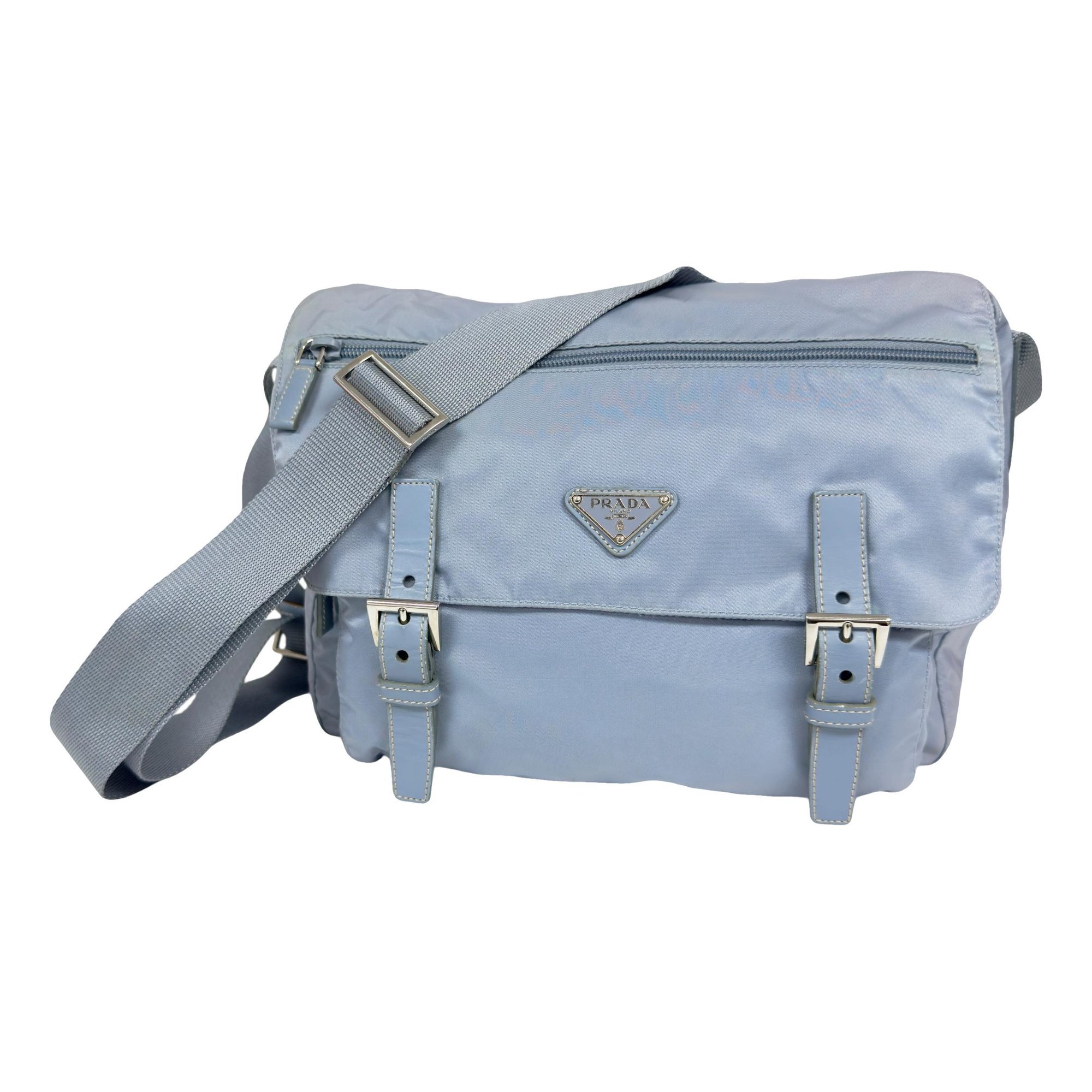 Re-Nylon cloth crossbody bag