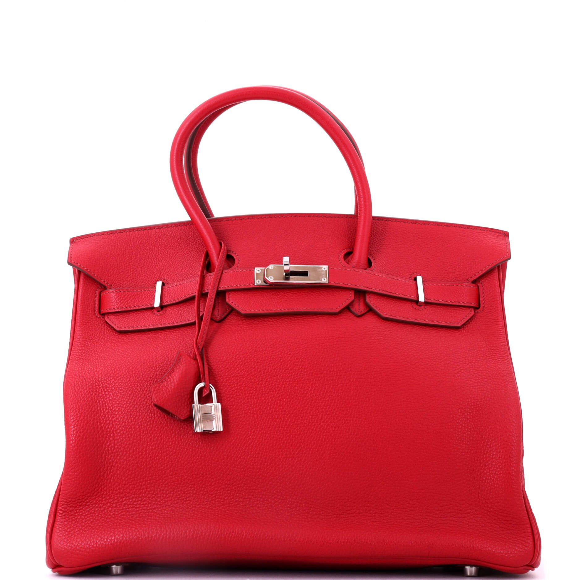 Birkin Handbag Rouge Garance Vache Trekking with Palladium Hardware 35