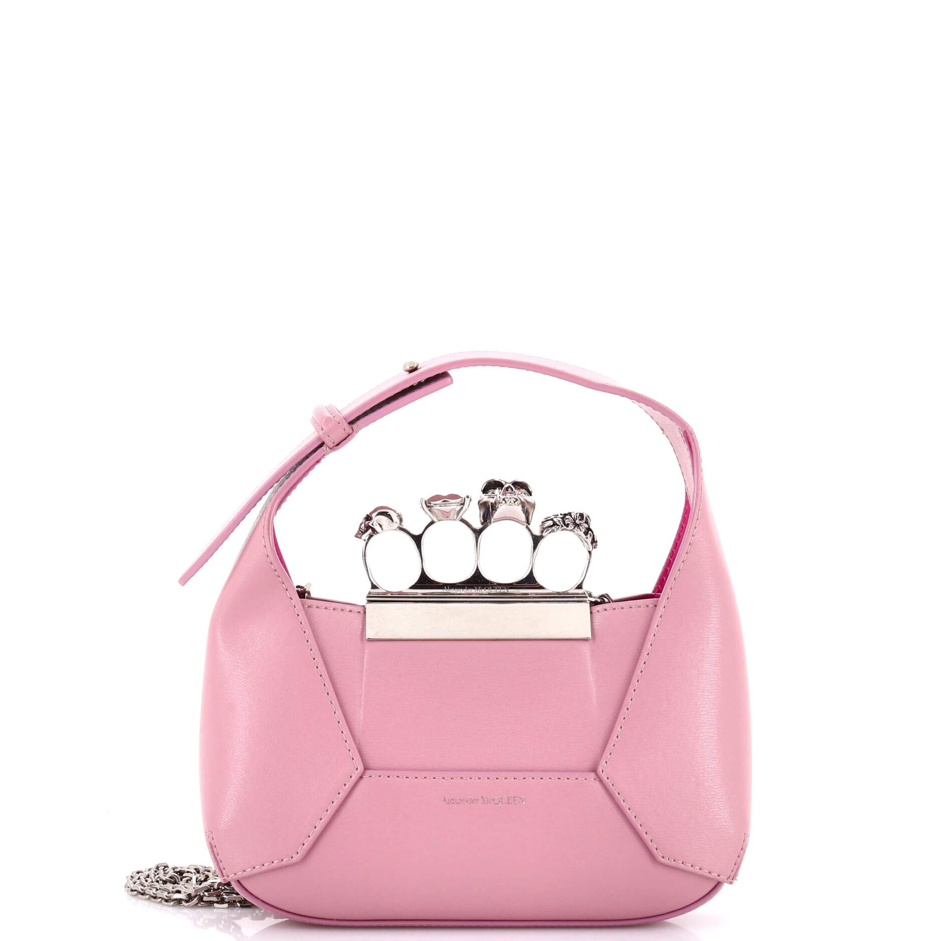 Alexander McQueen Jewelled Hobo Leather Mini