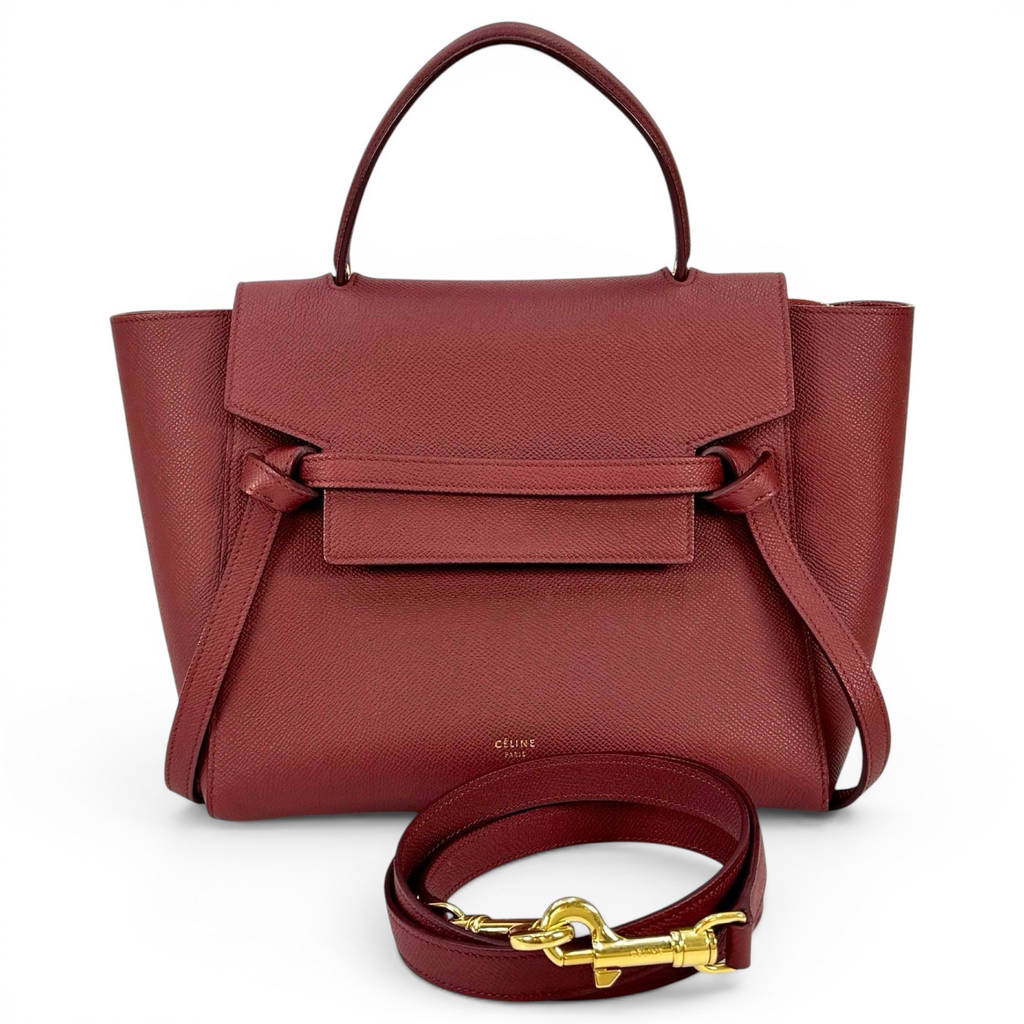 Belt leather handbag
