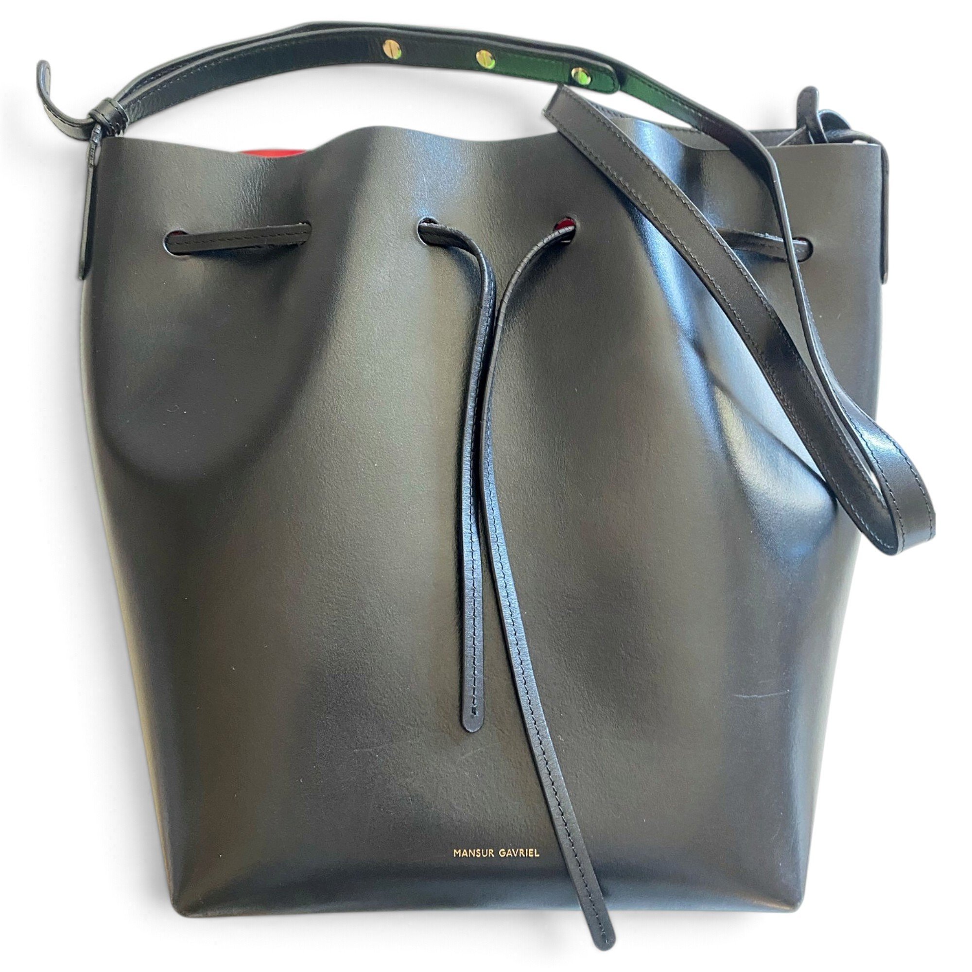 Bucket leather bag