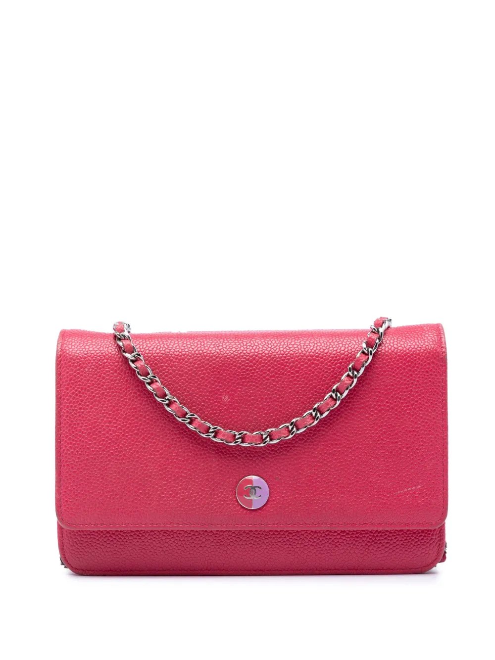 2012-2013 Caviar Bicolor CC Wallet On Chain crossbody bag