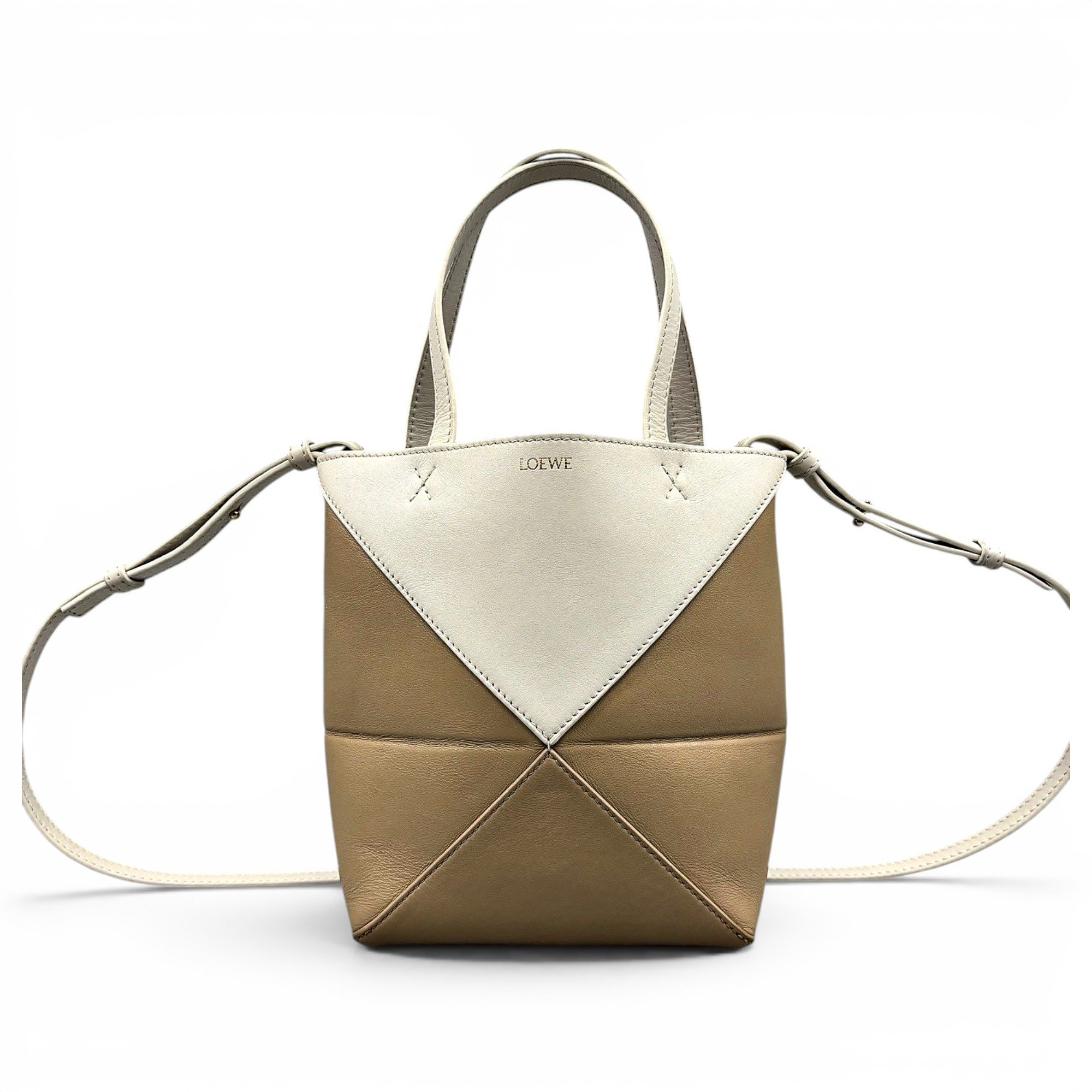 Puzzle Fold leather tote