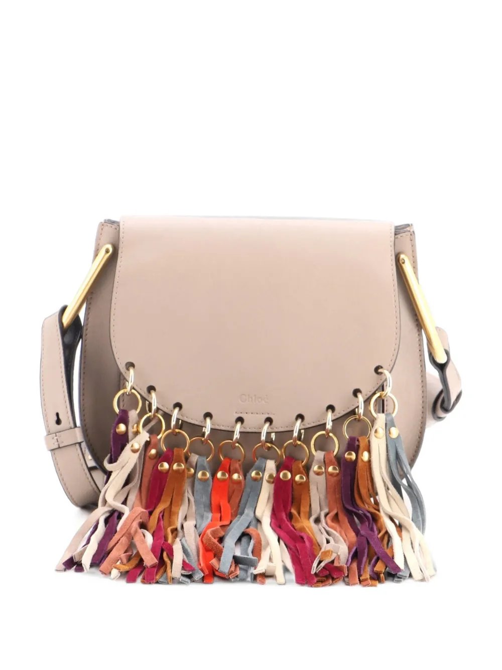 Multicolor Fringe Hudson Bag Leather Small shoulder bag