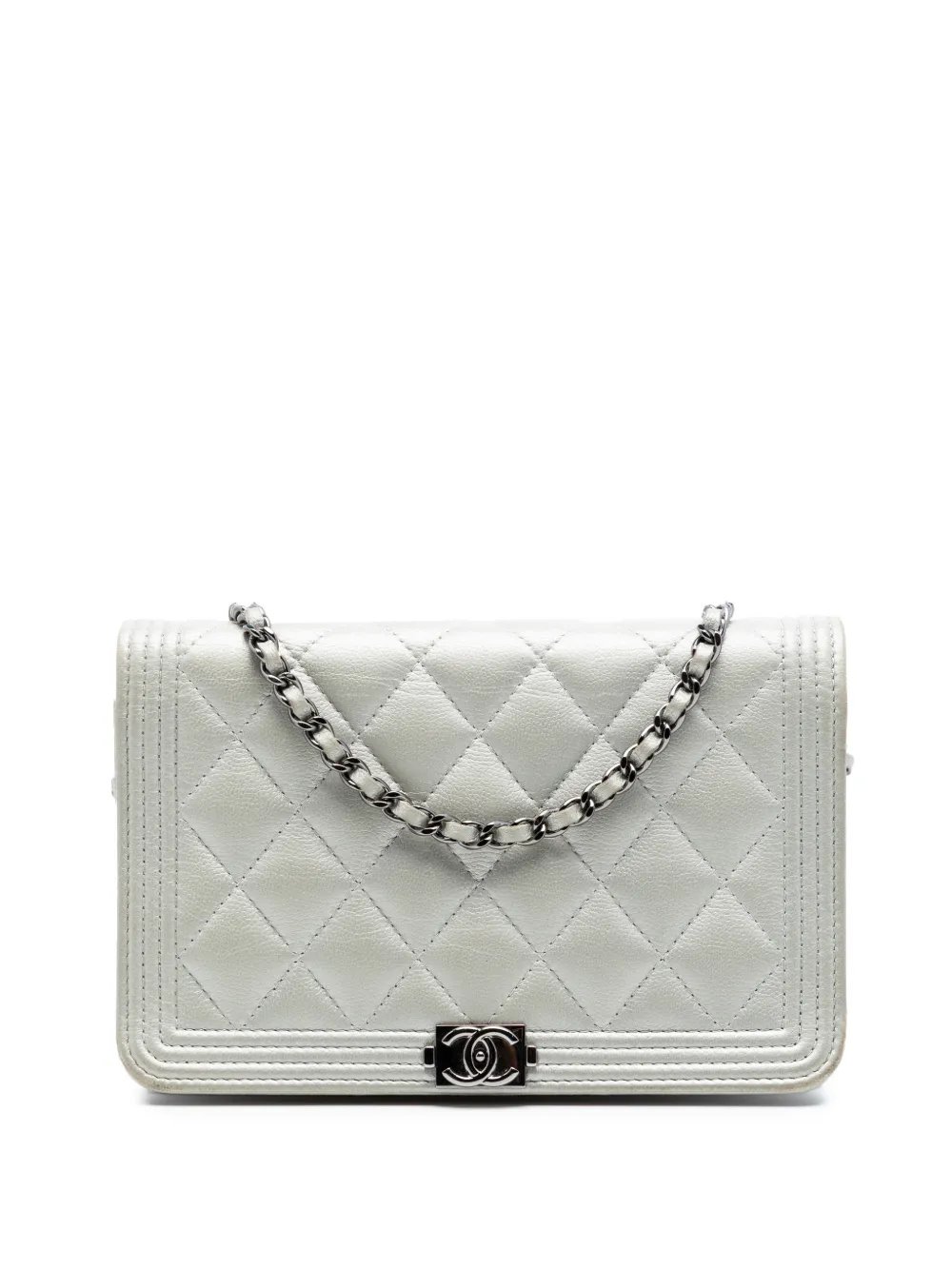 2017-2018 Quilted Caviar Boy Wallet on Chain crossbody bag
