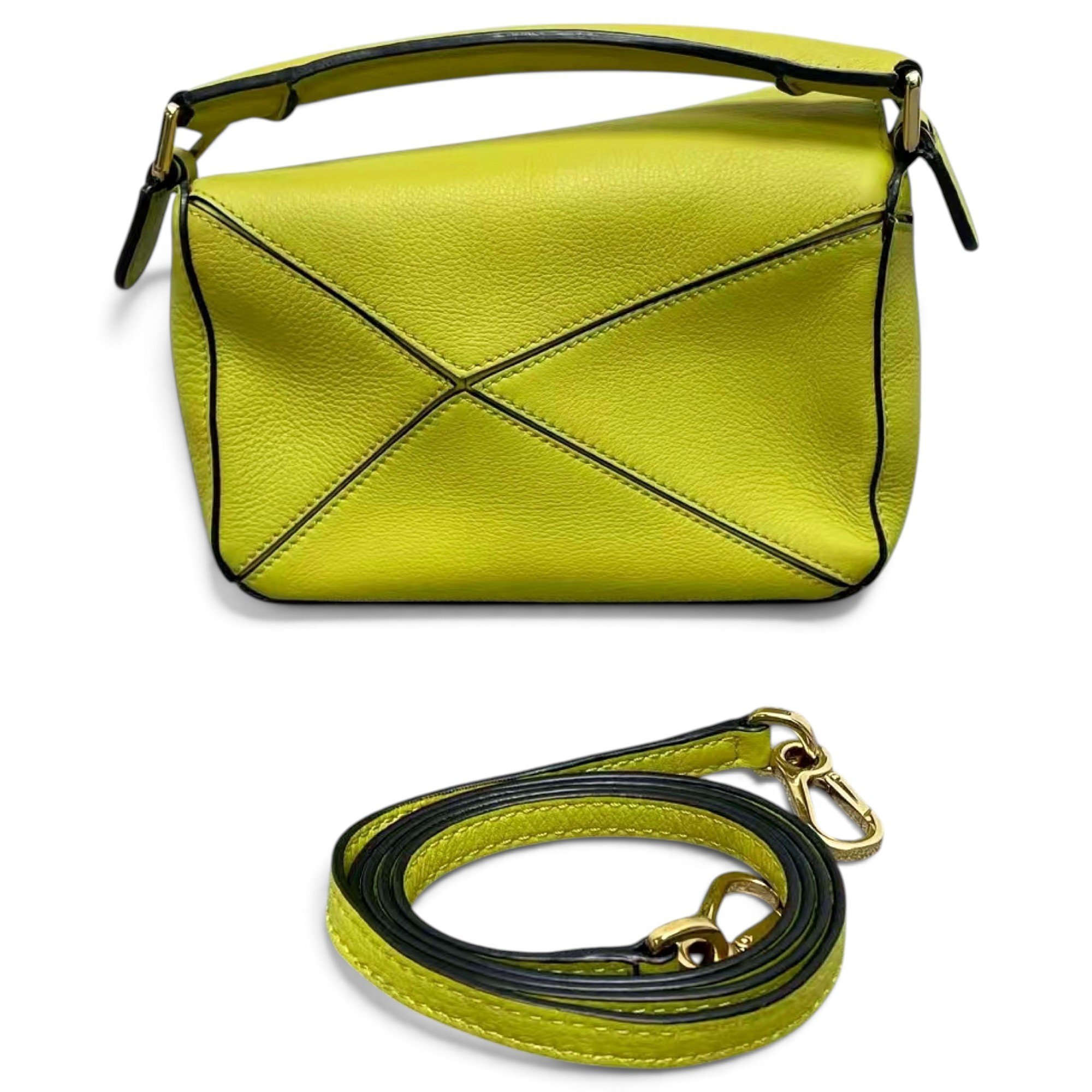 Puzzle leather crossbody bag
