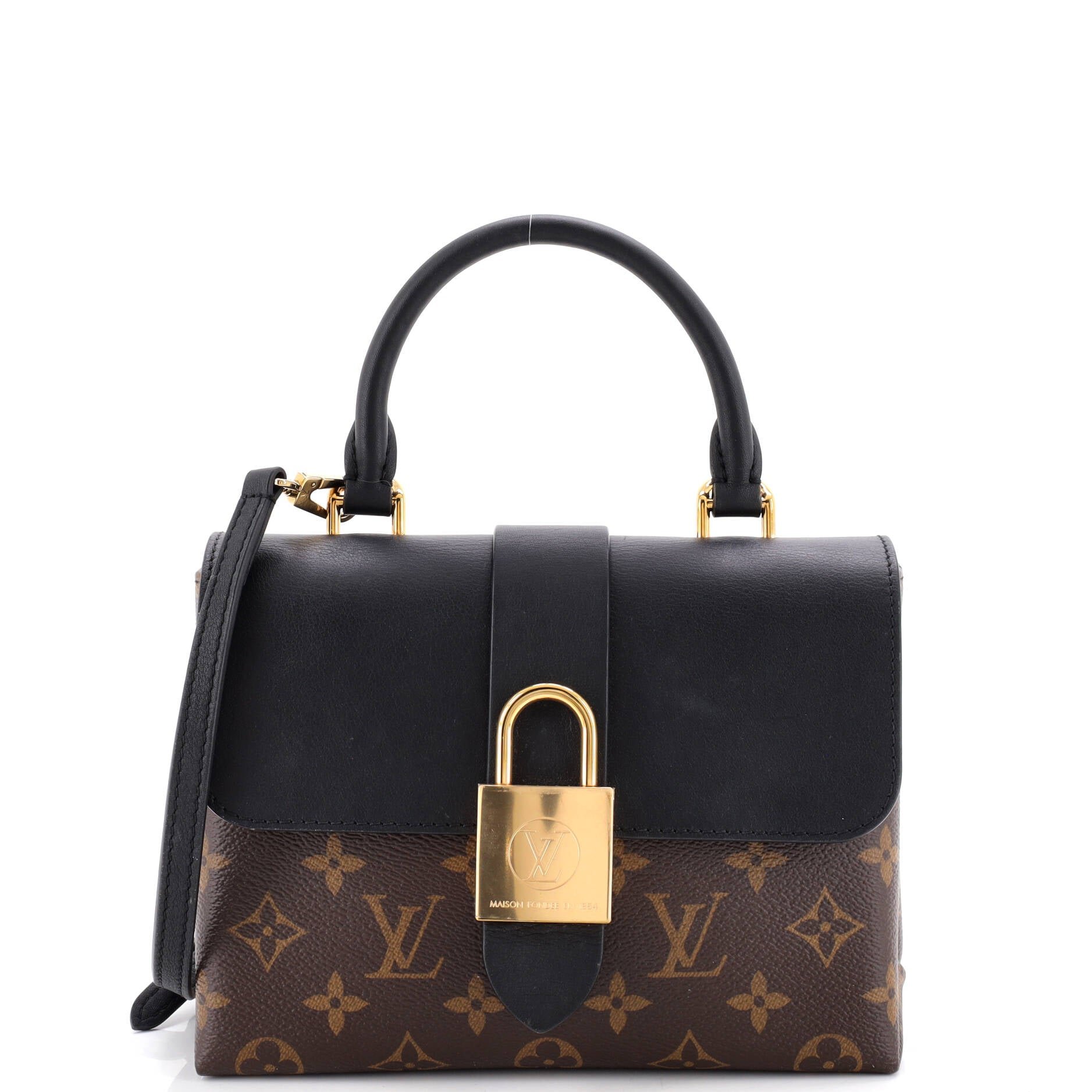 Locky Handbag Monogram Canvas with Leather BB