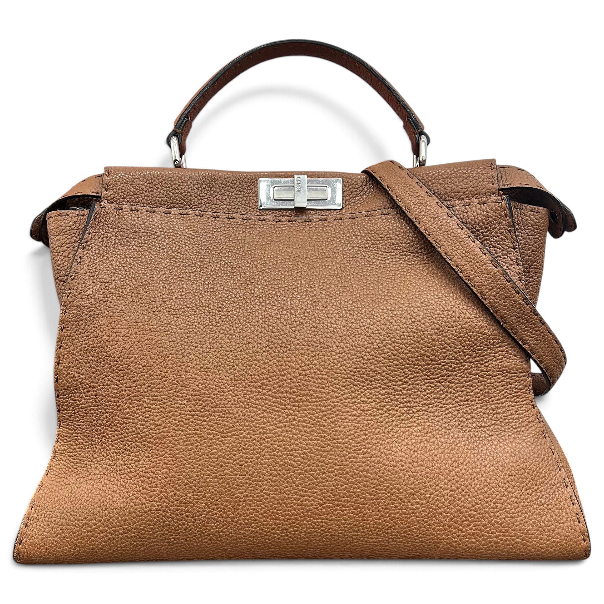 Peekaboo leather handbag