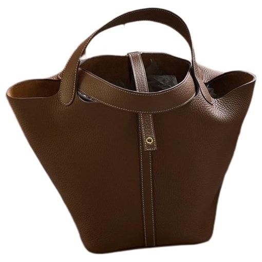 Picotin leather tote