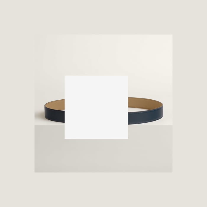 H Belt Buckle & Reversible Leather Strap 32 MM