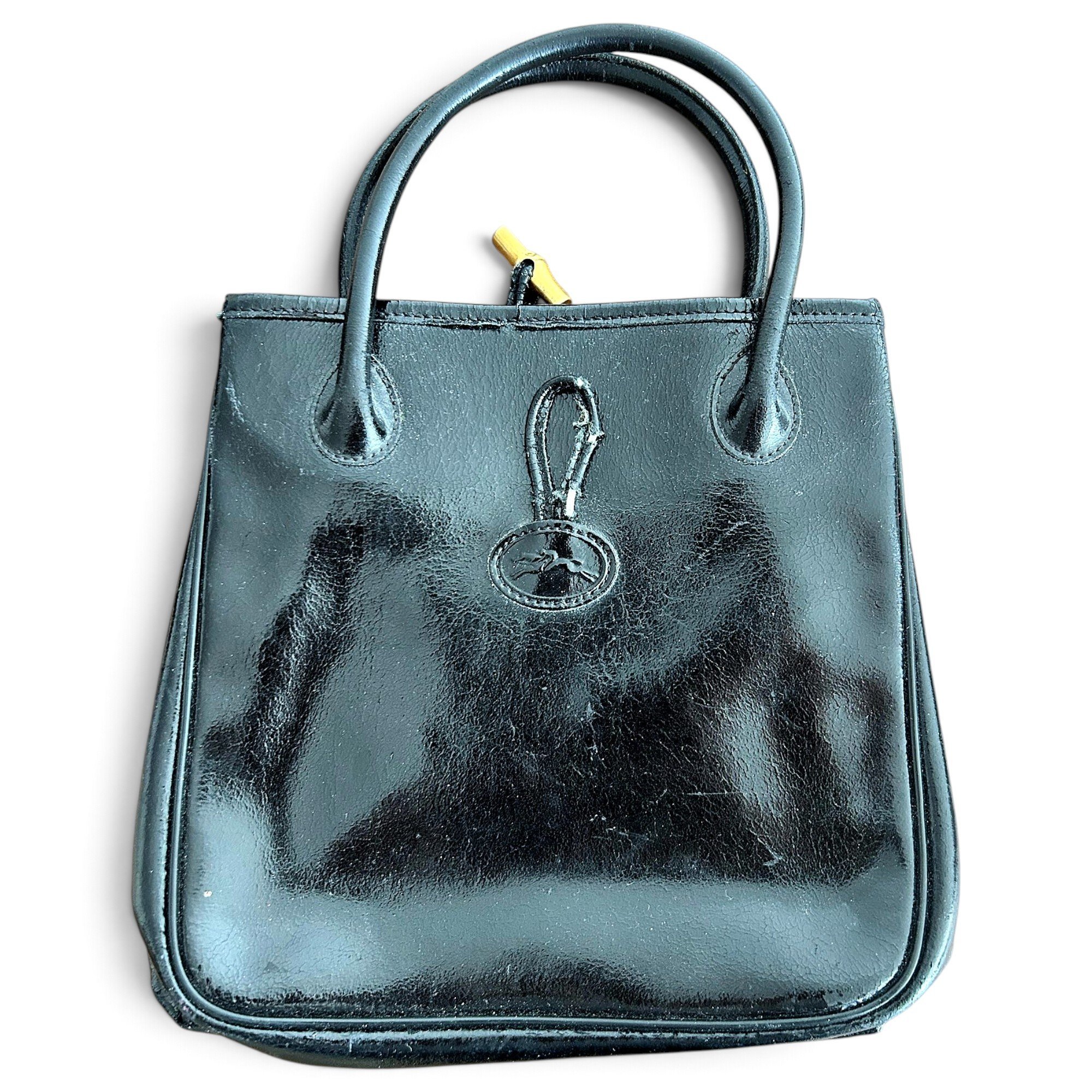 Roseau patent leather handbag