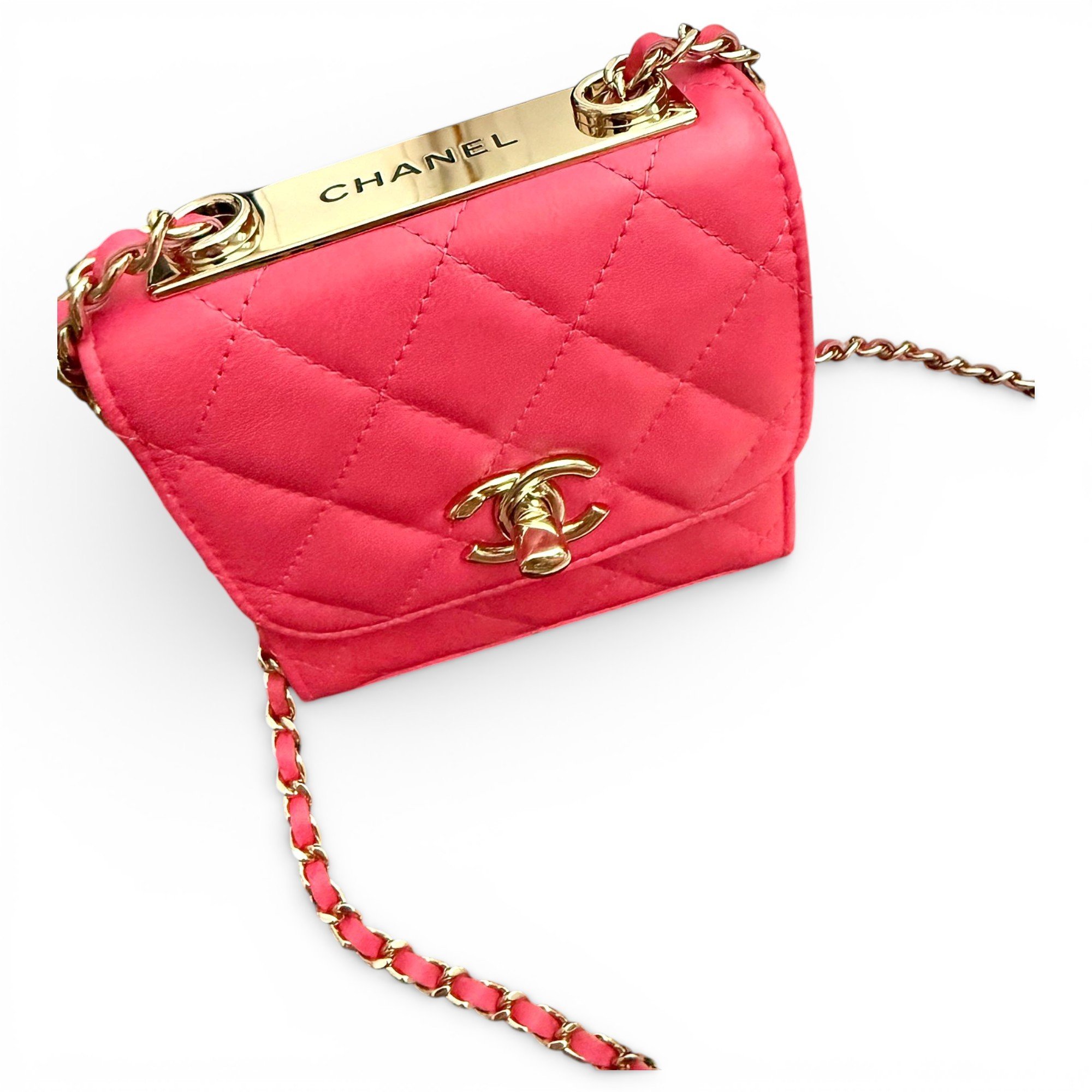 Trendy CC leather handbag