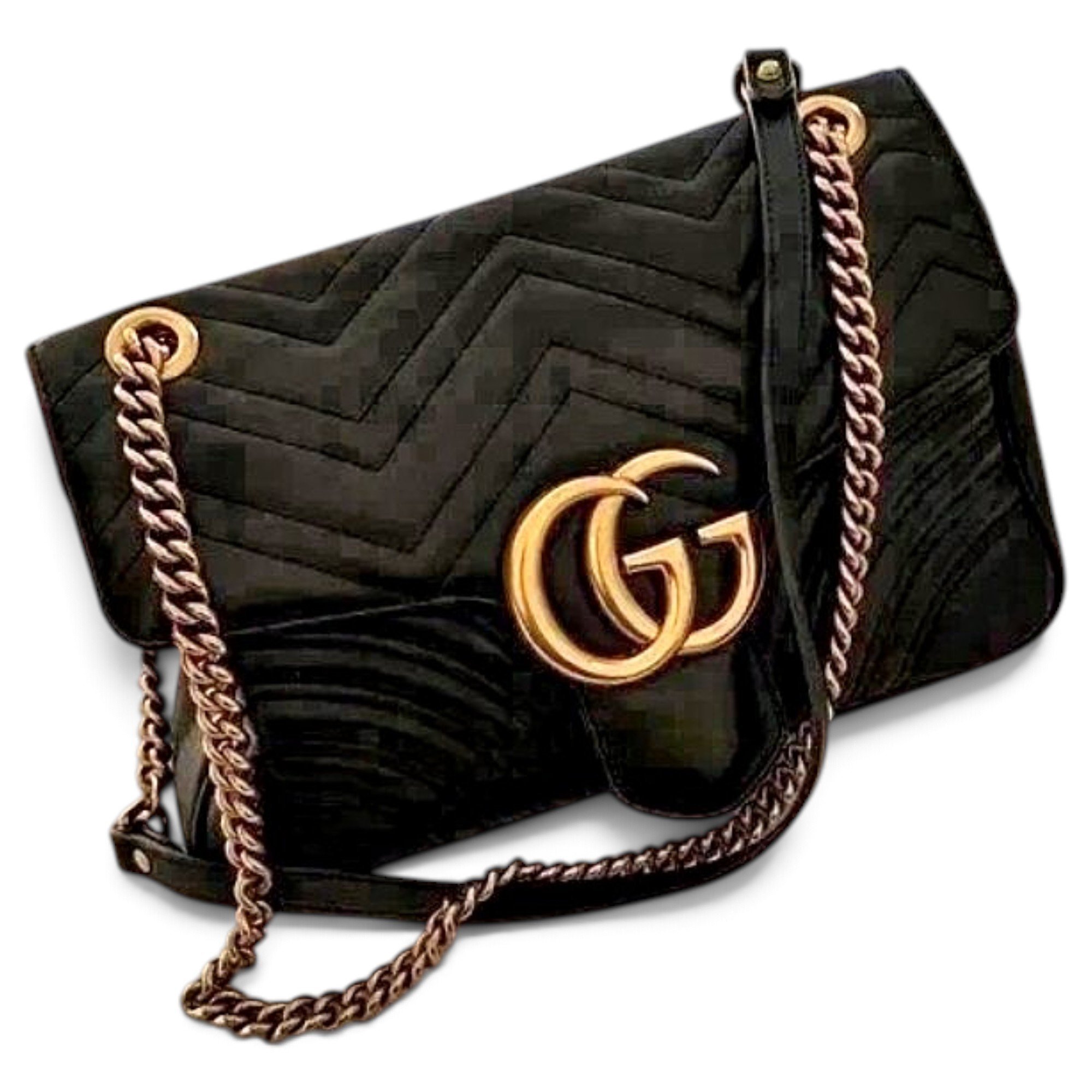 GG Marmont Ribbon leather handbag