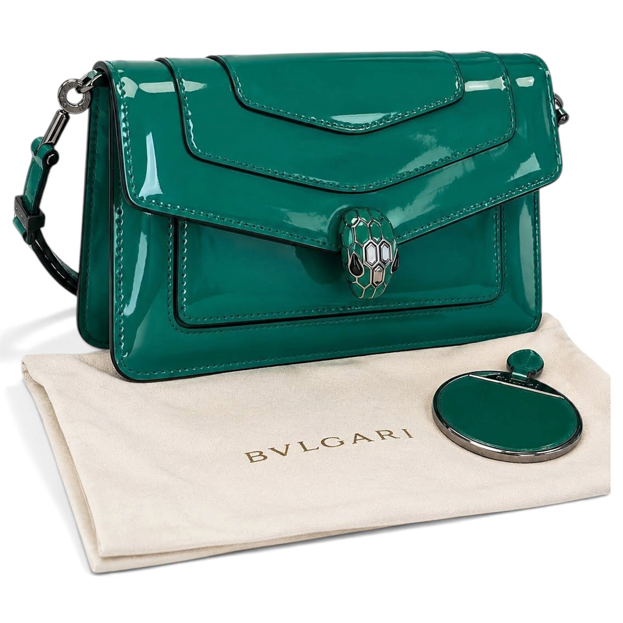 Serpenti patent leather crossbody bag