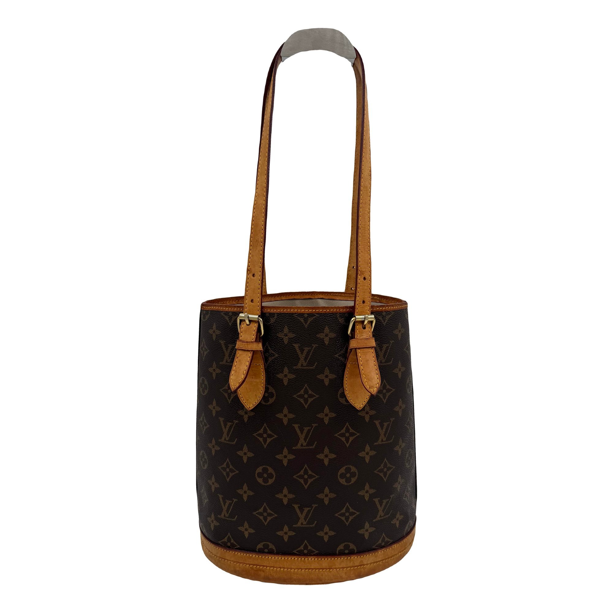 Bucket leather handbag