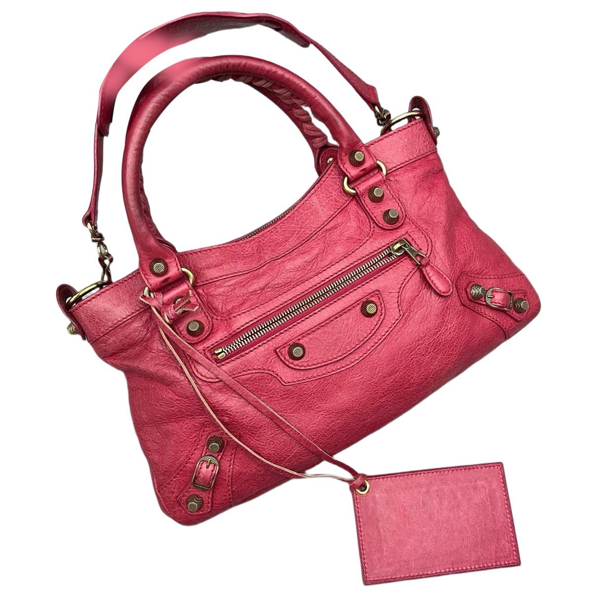 First leather handbag