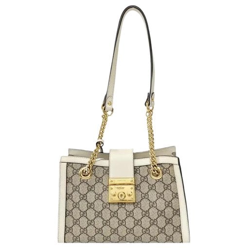 Padlock leather handbag