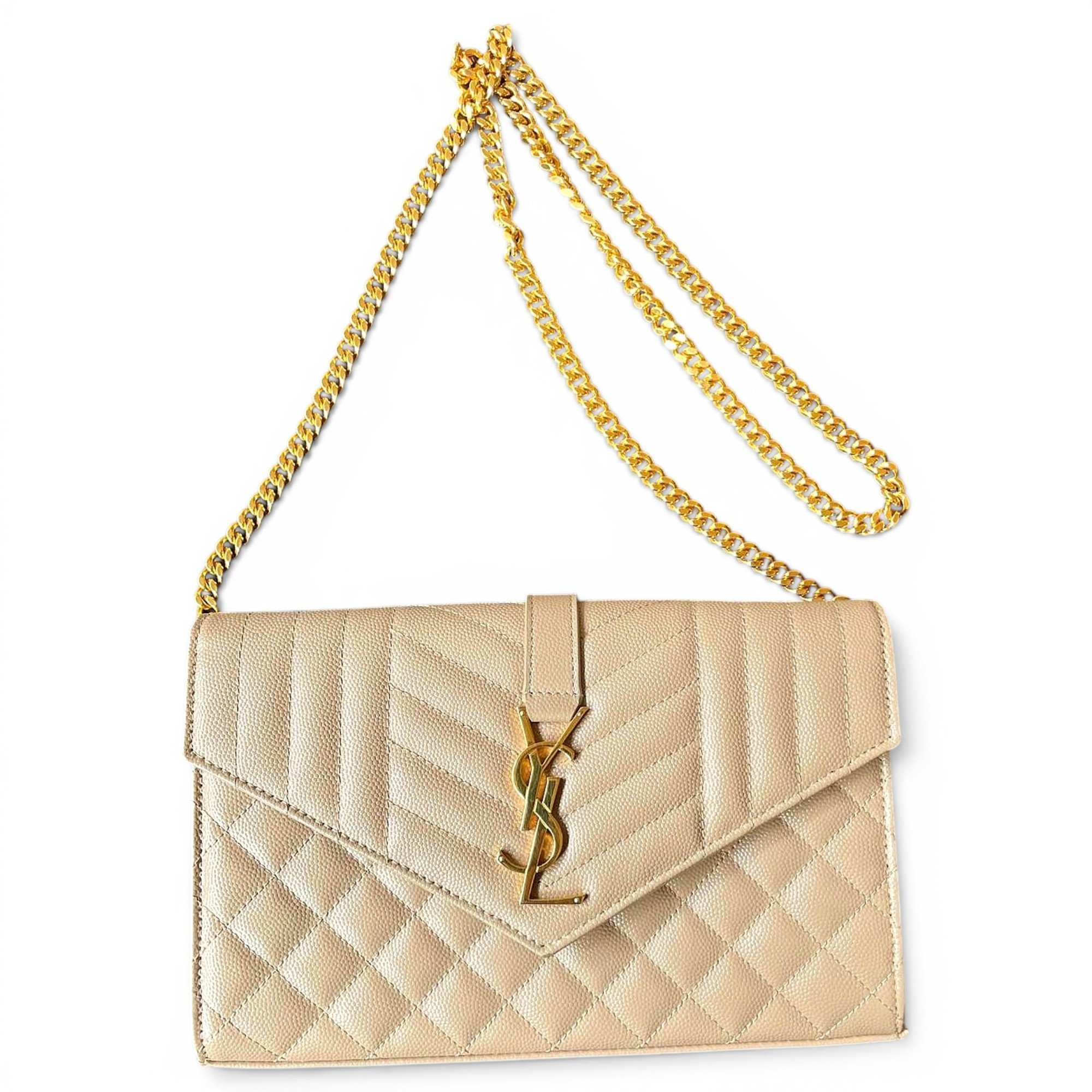 Saint Laurent Portefeuille enveloppe leather handbag