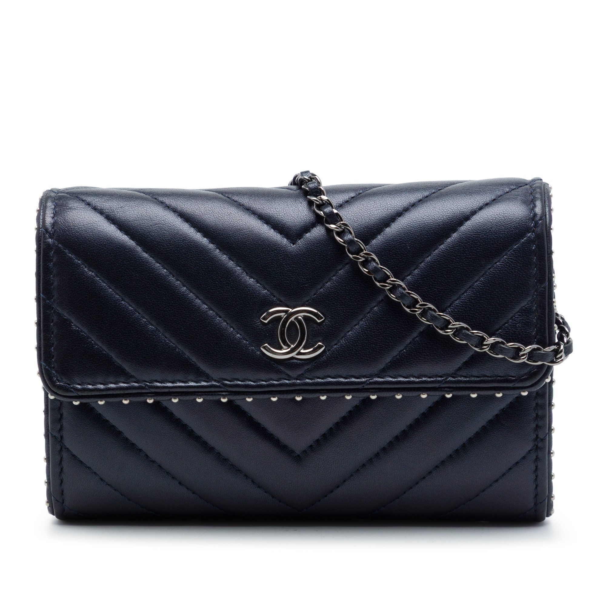 Wallet On Chain leather handbag