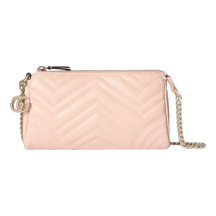 GG Marmont Chain Flap Wallet leather crossbody bag