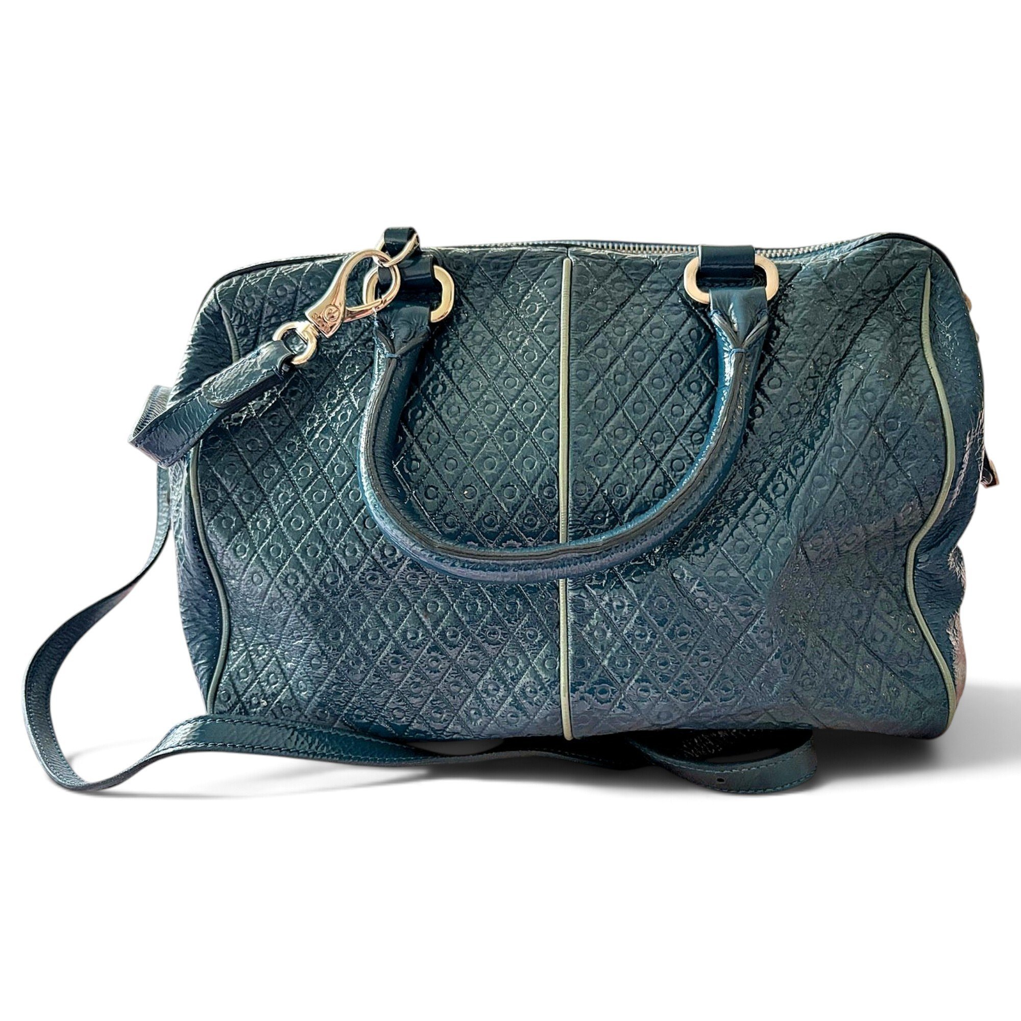 Leather bowling bag