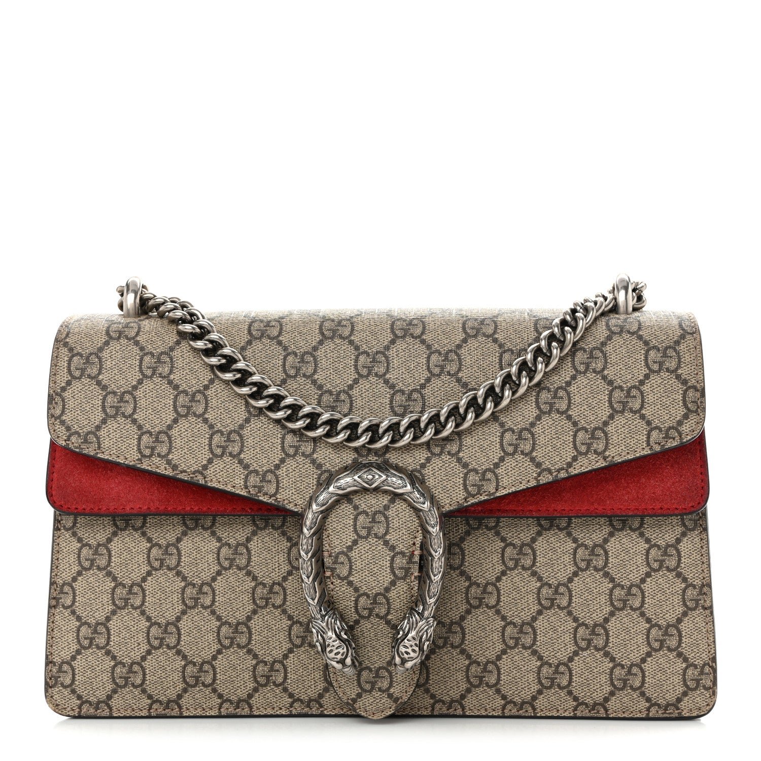 Gucci GG Supreme Monogram Small Dionysus Shoulder Bag Red