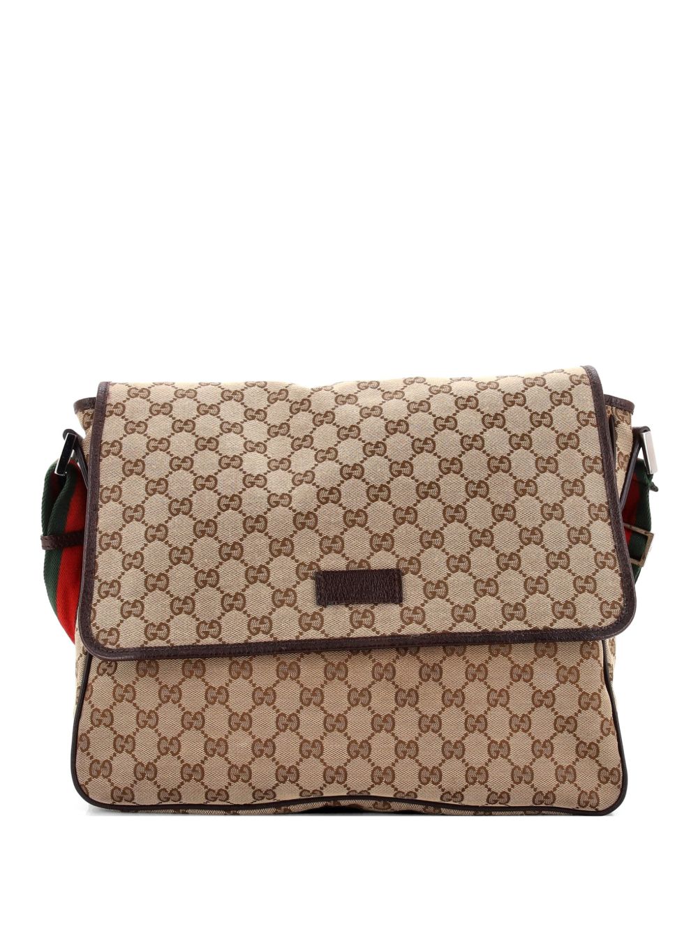 Web Strap Flap Messenger GG Canvas Medium crossbody bag