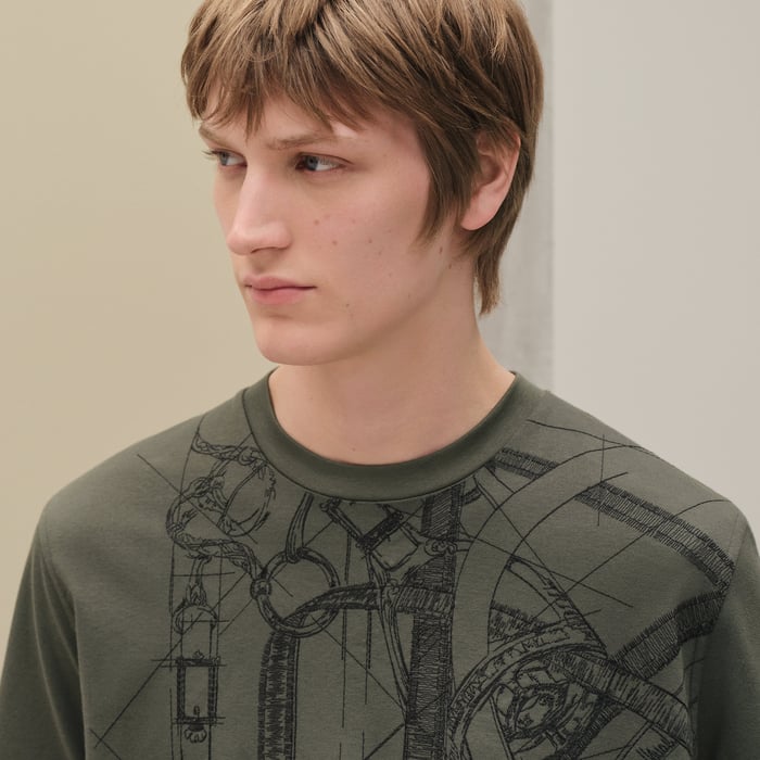 Bronze "Cavalcadour Griffonne" Embroidered T-shirt