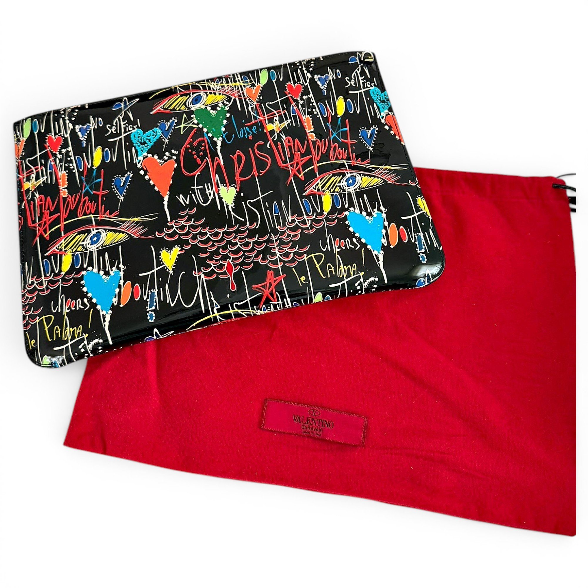 Leather clutch bag