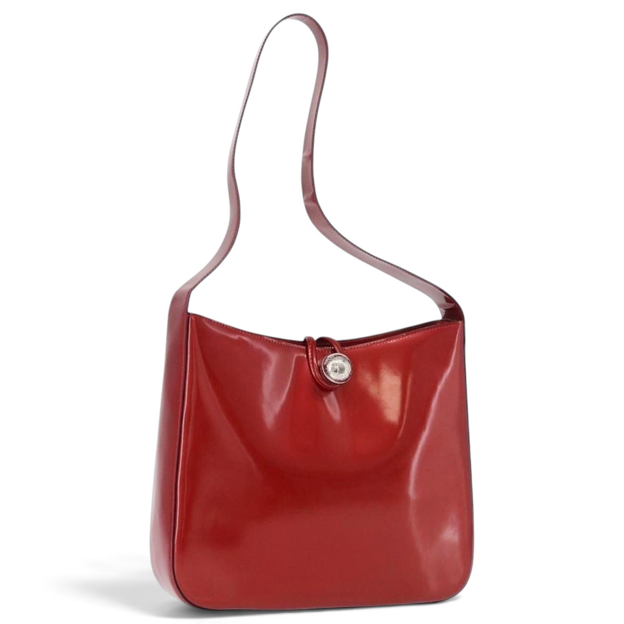 Patent leather handbag