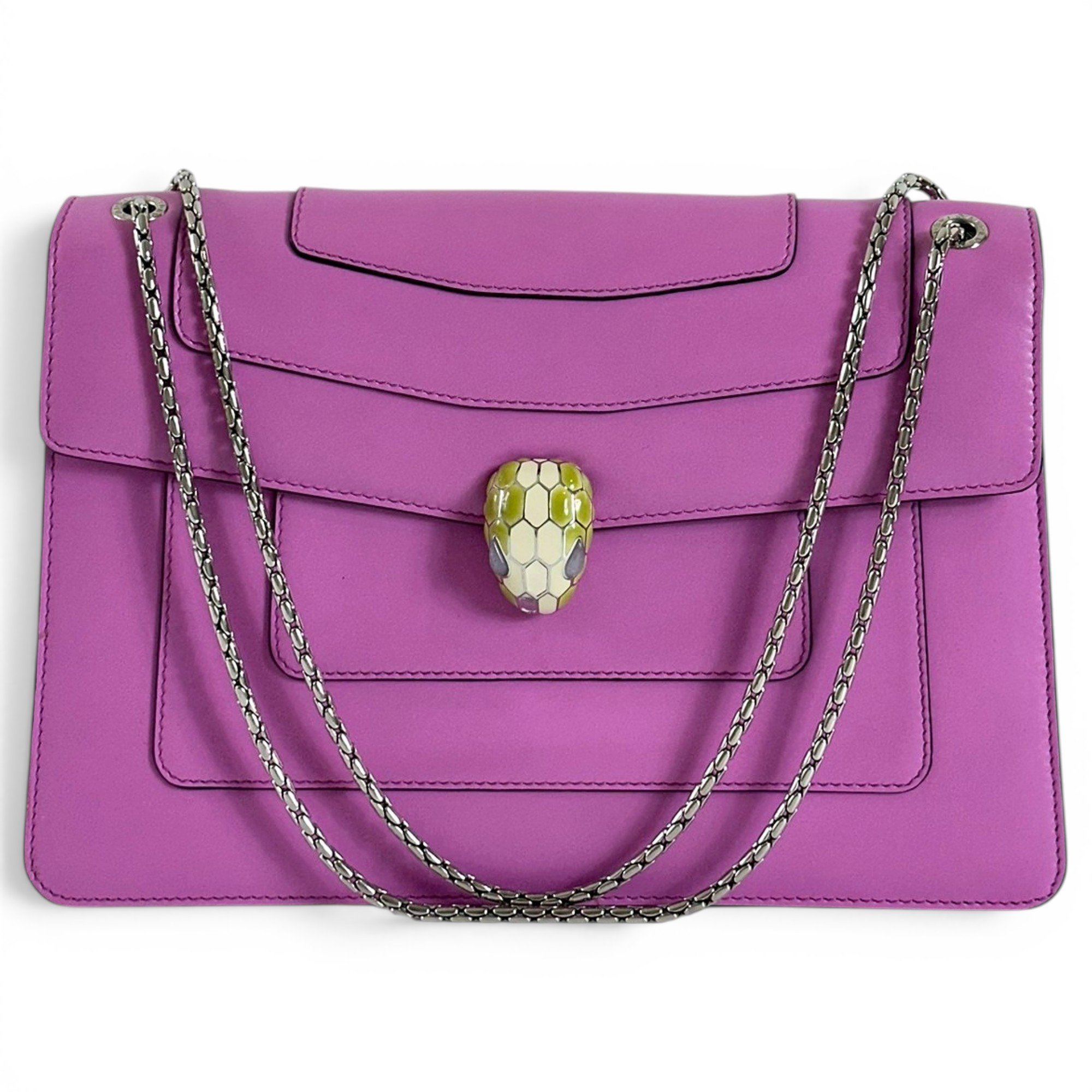Serpenti leather handbag
