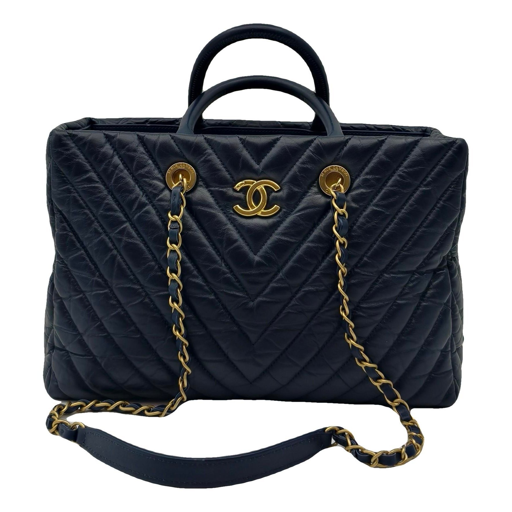 Statement leather tote