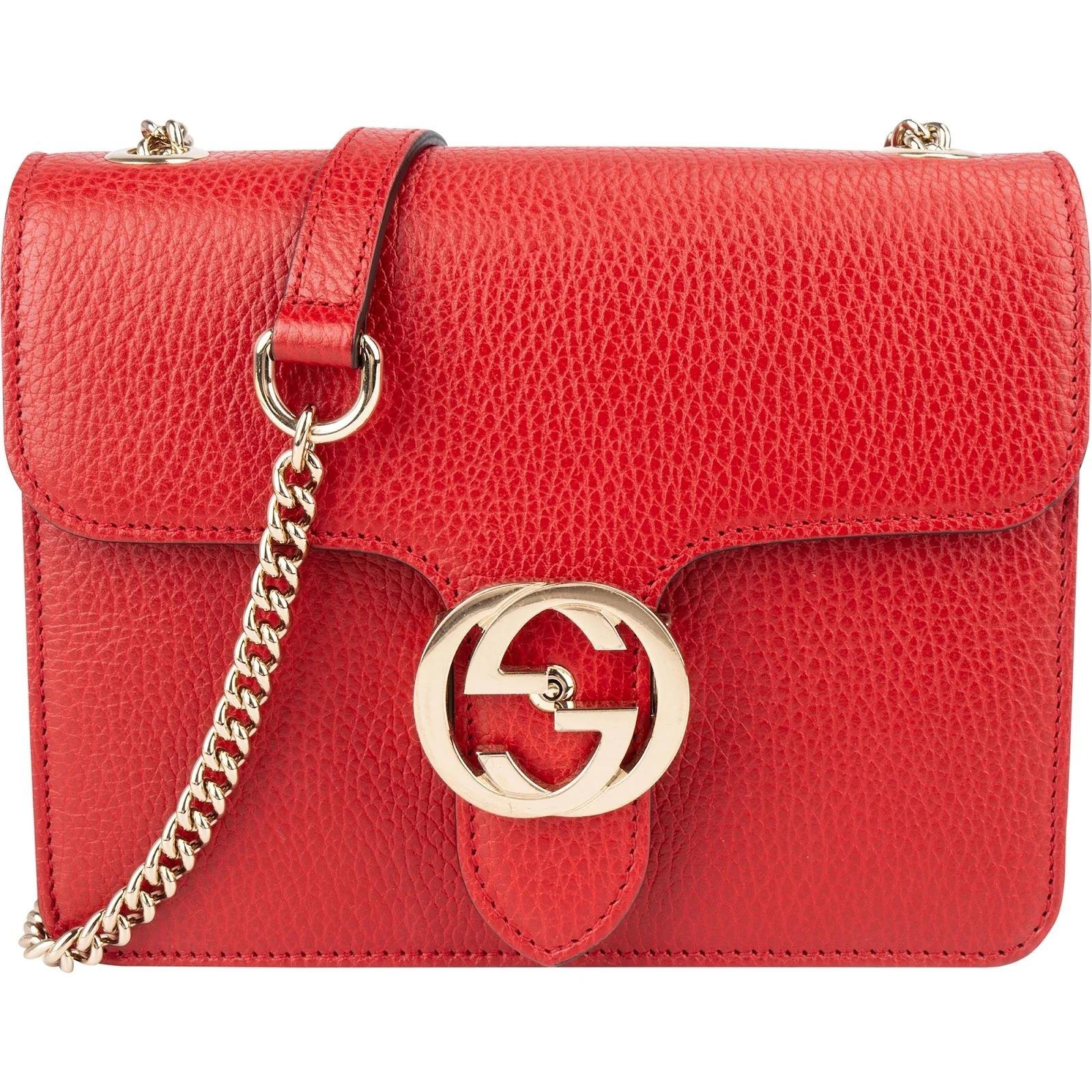 Interlocking leather crossbody bag