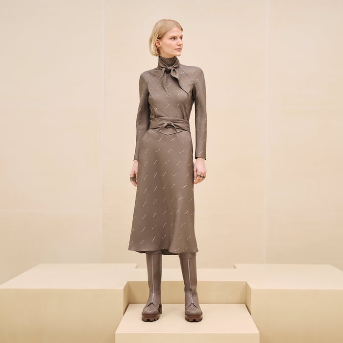 "Losanges Sur Faconne" Knotted Dress