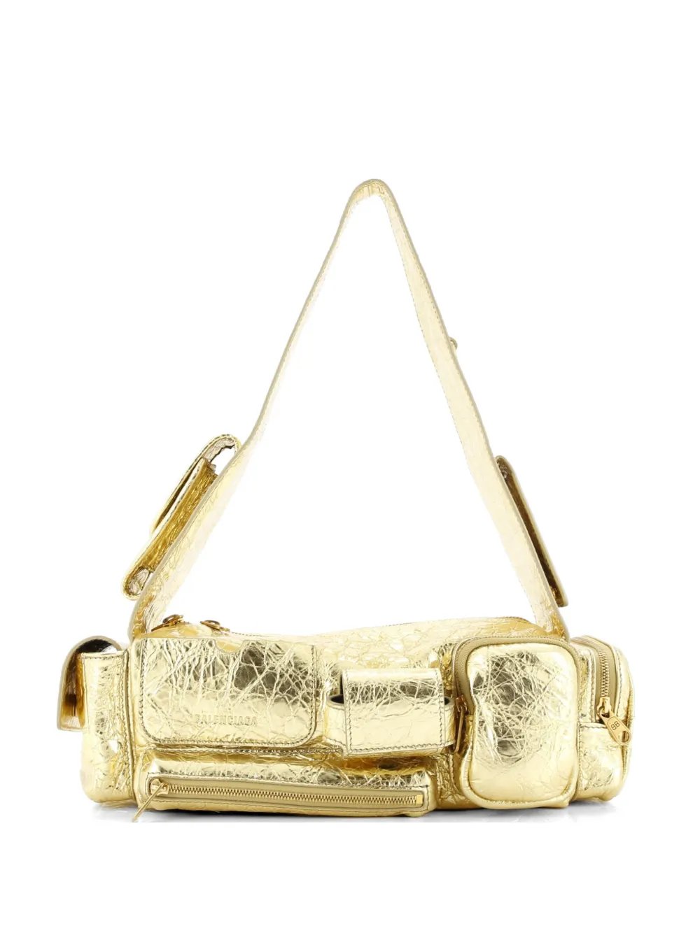 Superbusy Multi-Pocket Sling Bag Leather Small hobo bag