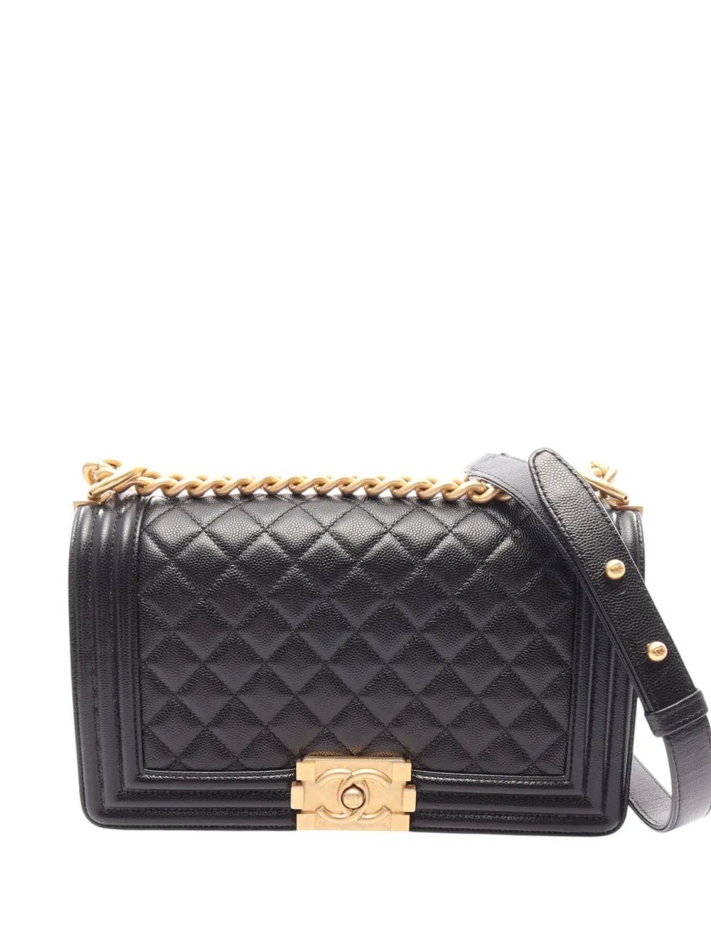 2019 Old Medium Quilted Caviar Boy Flap crossbody bag