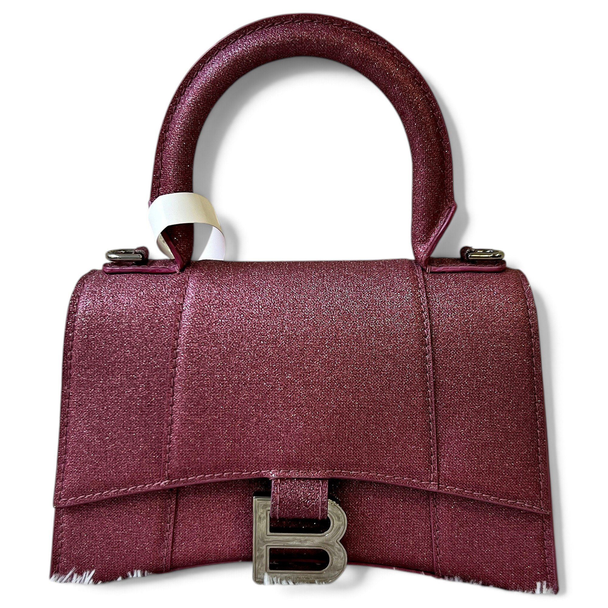 Hourglass glitter handbag