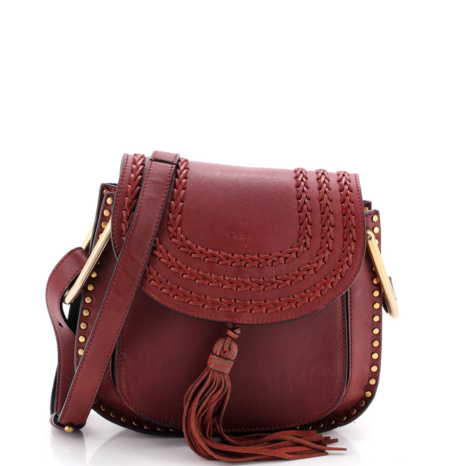 Hudson Handbag Whipstitch Leather Medium